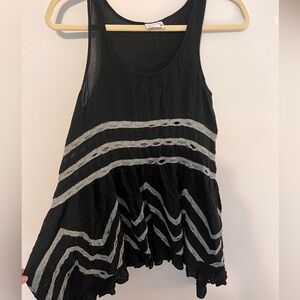 Black lace free people tank top